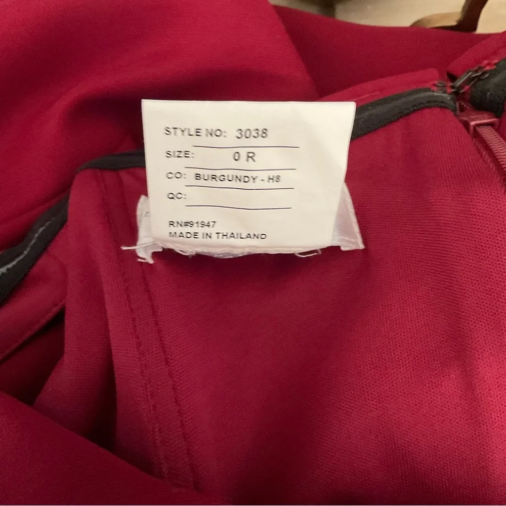Dessy Gown Off The Shoulder Burgundy Size 0 NWT